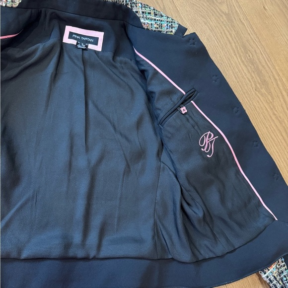 Pink Tartan Tweed Blazer - Multicolour/Black - Size 8 - EUC - Picture 8 of 8